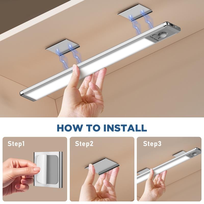 🏆 Hot Sale - 50% KORTING 🔥3-kleuren verlichting Punch-free Smart Sensor magnetische oplaadbare LED-lampjes