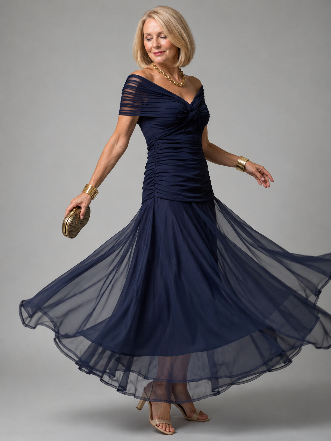 Evelina™ | Elegante Buikcamouflerende Maxi Jurk