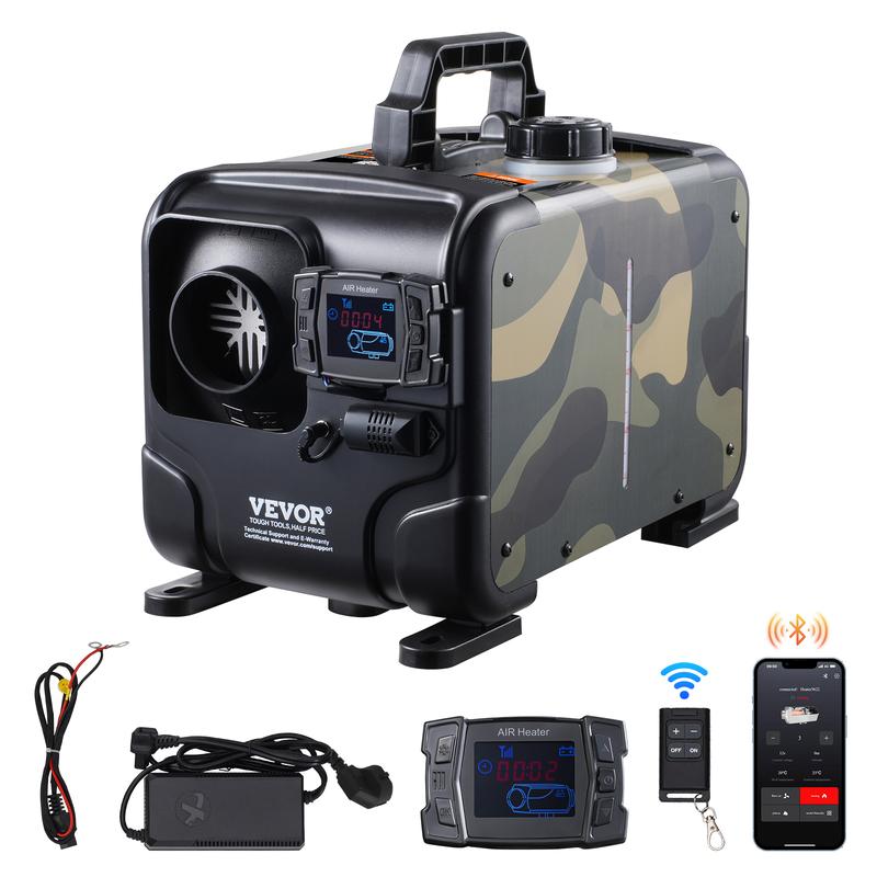 🎁2026 Nieuw binnen 50% KORTING💥🌡️8 kW dieselkachel, 12 V/24 V alles-in-één diesel luchtverwarmer, Bluetooth app-bediening, afstandsbediening en display, CO-alarm, snelle verwarming💨