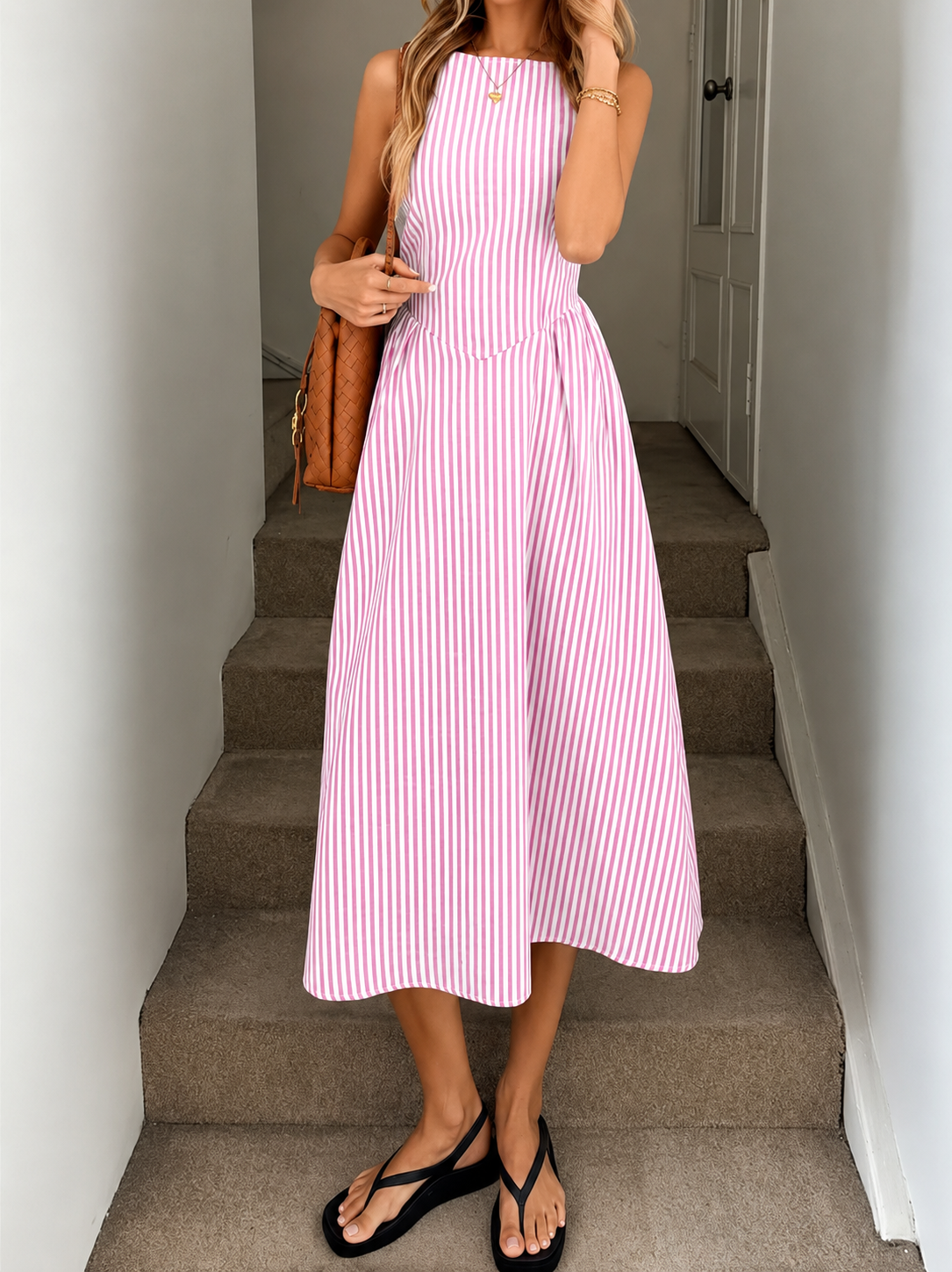 Denise™ | Elegante Buikcamouflerende Midi Jurk