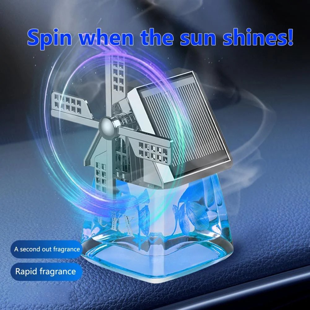 💥2025 Nieuwe Stijl - 50% Korting💥Zonne-windmolen aromatherapie auto luchtverfrisser