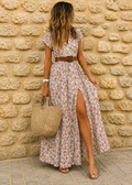 Sarisa™ | Gebloemde Buikcamouflerende Maxi Jurk + Riem