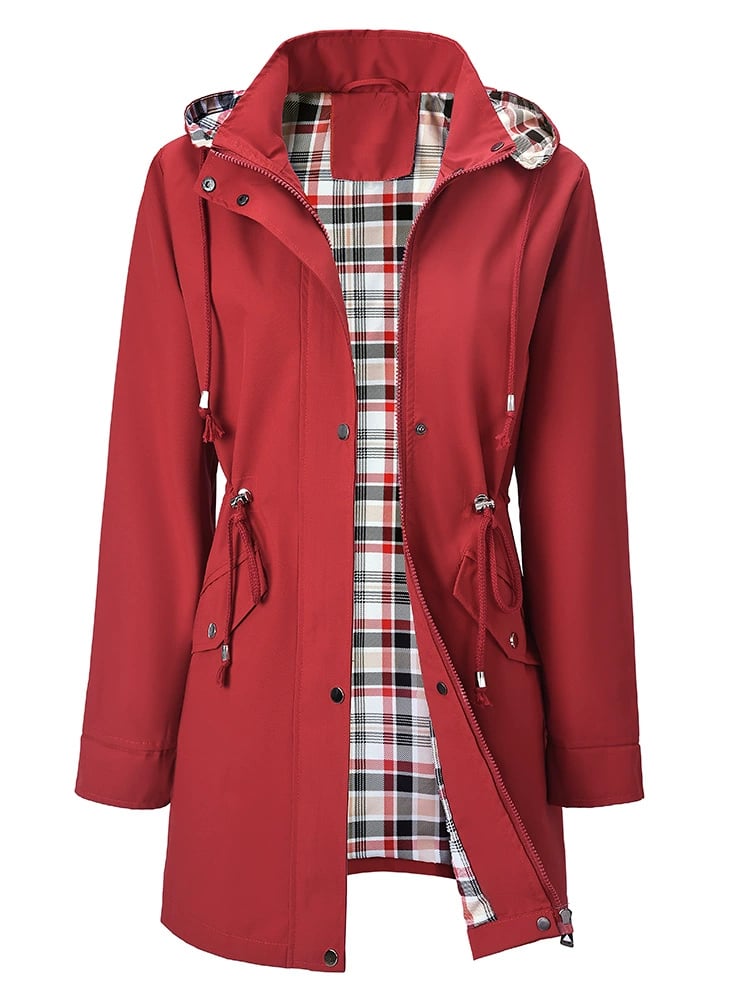🍂Herfst Hete Verkoop 50% Korting💗🧥Ultieme geruite waterdichte jas voor dames🍃