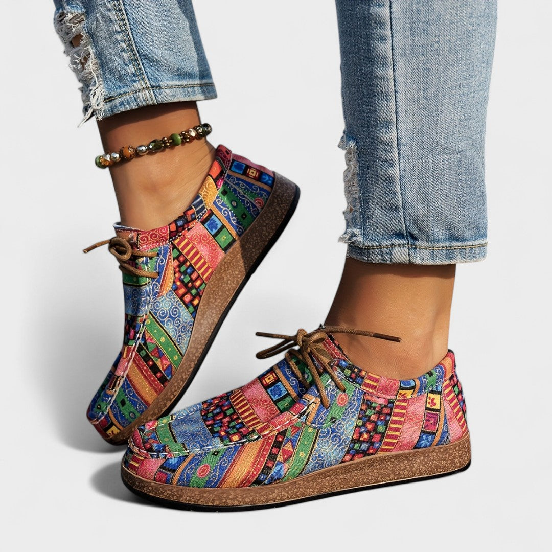 Jacinta - Kleurige Artistieke Sneakers