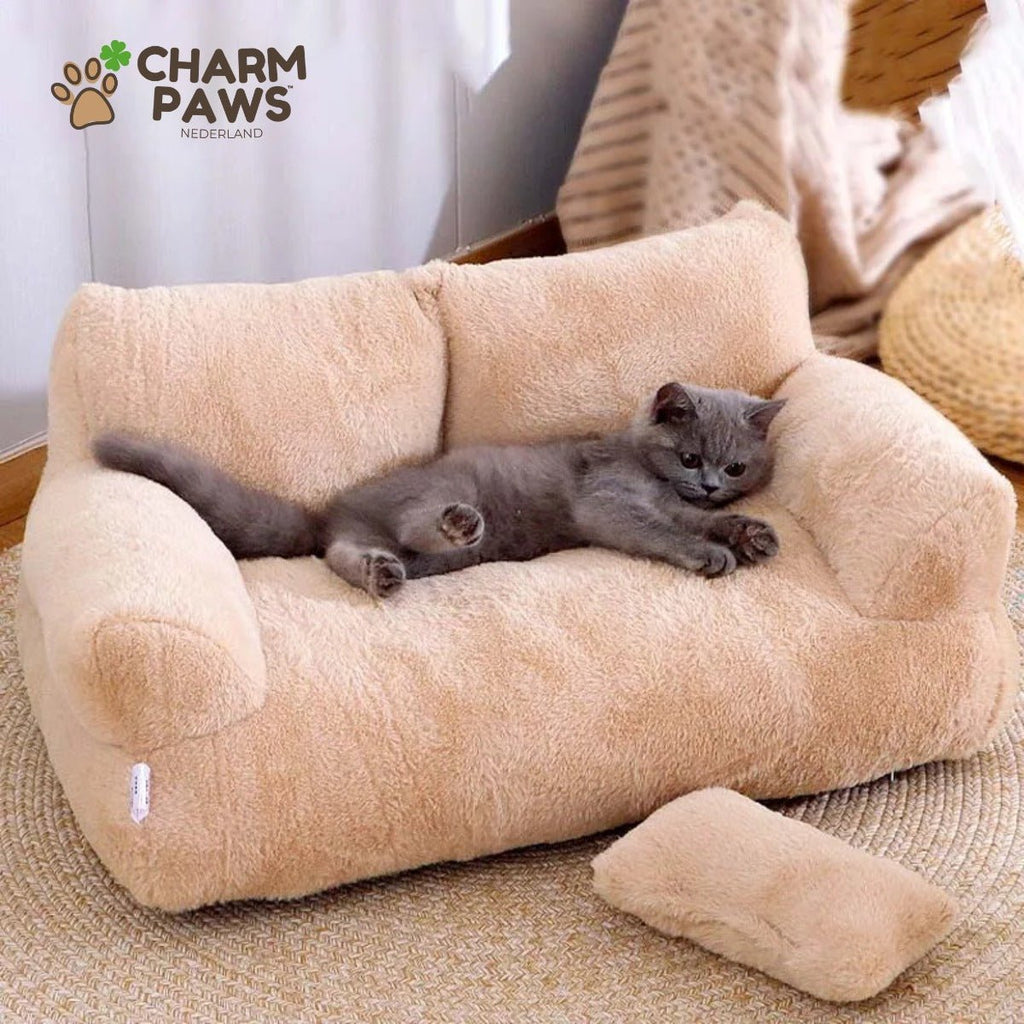 CharmPaws® Luxe Kalmerende Sofa - Voor Katten & Kleine Honden
