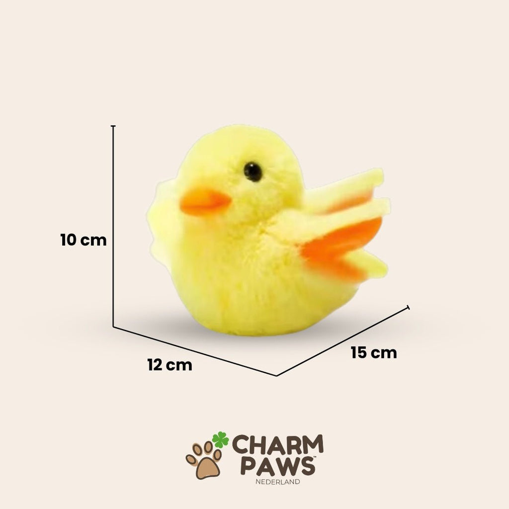 CharmPaws® Realistische Simulatie Vogel voor Katten - Eend (Flappert + Kwaakt)
