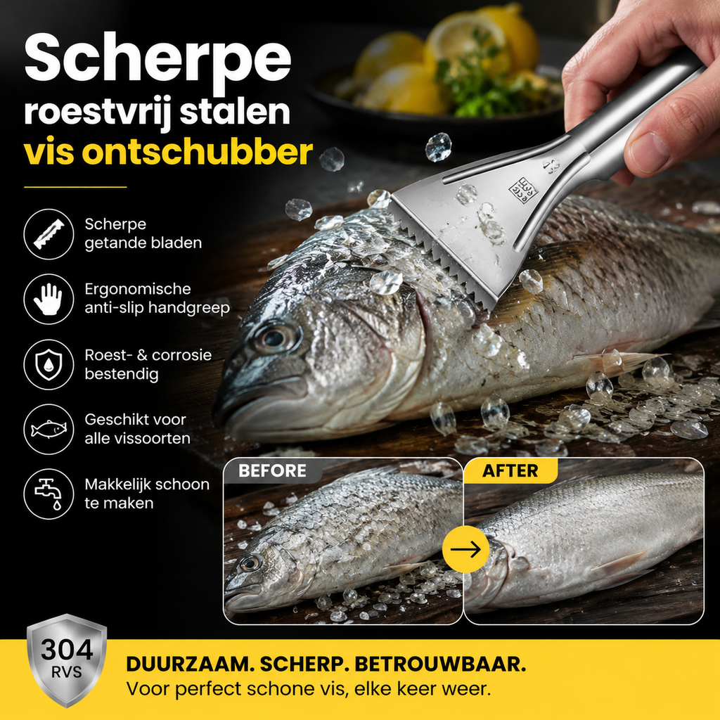 Scherpe roestvrij stalen vis ontschubber