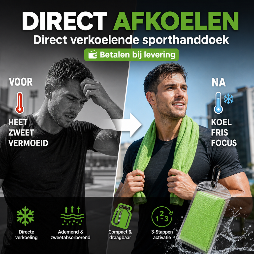 ❄️ Direct afkoelen – Direct verkoelende sporthanddoek – Betalen bij levering 🏋️