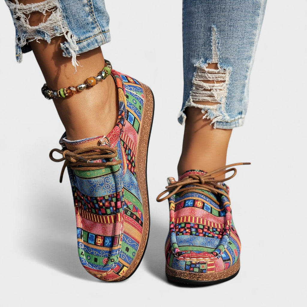 Jacinta - Kleurige Artistieke Sneakers