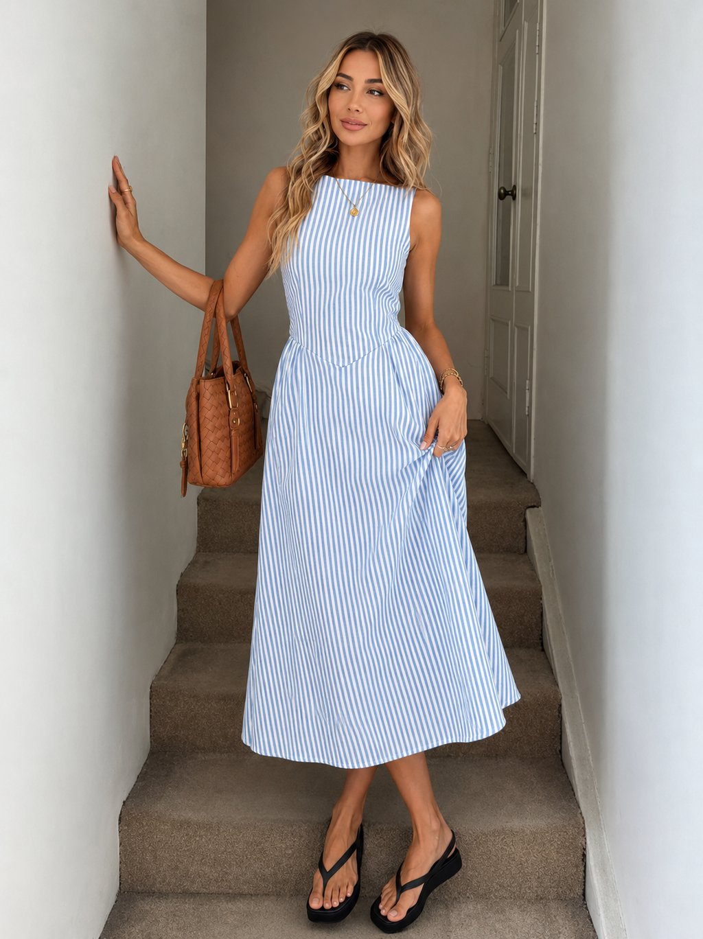 Denise™ | Elegante Buikcamouflerende Midi Jurk