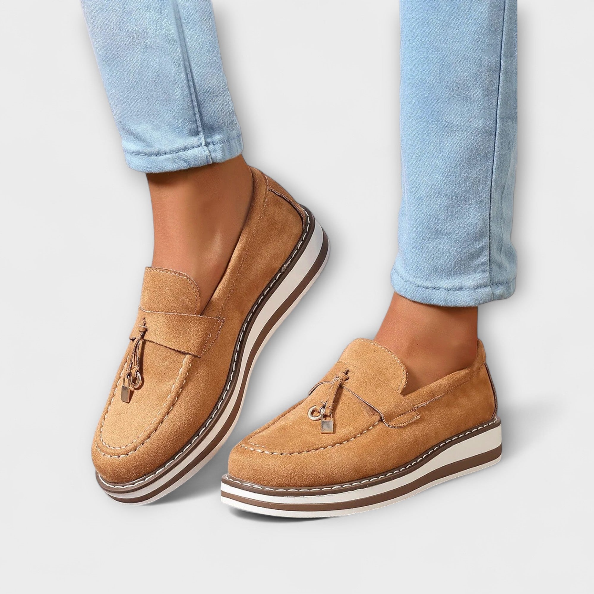 Ines - Casual mocassins met ronde neus