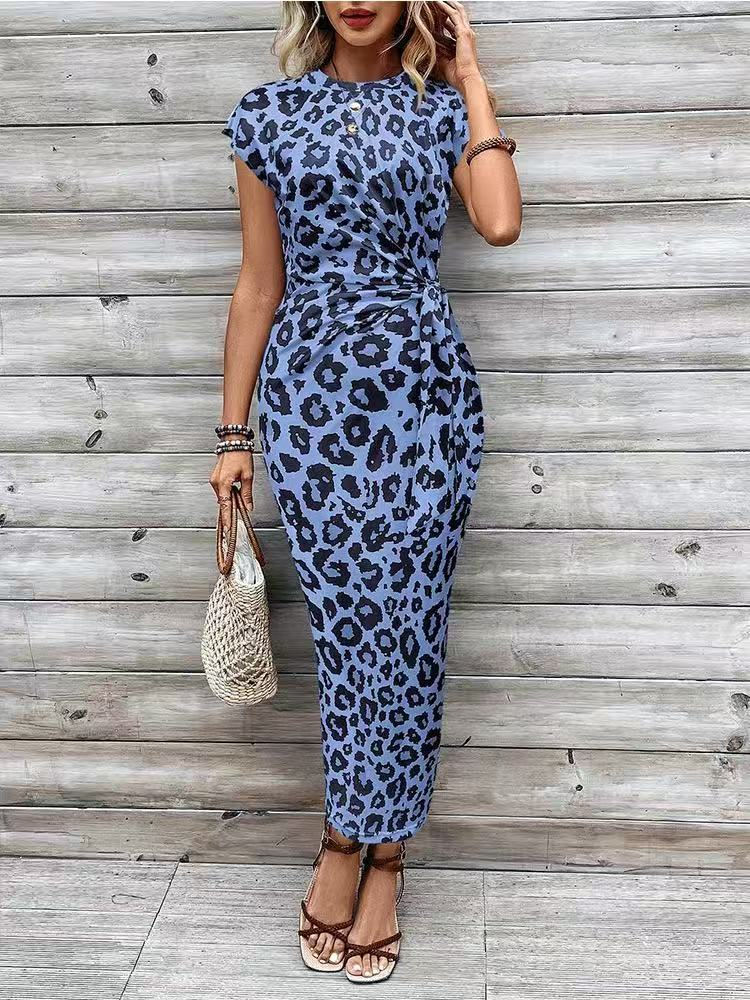 Novi™ Flatterende Maxi Jurk met Tailleknoop & Buikcamouflage