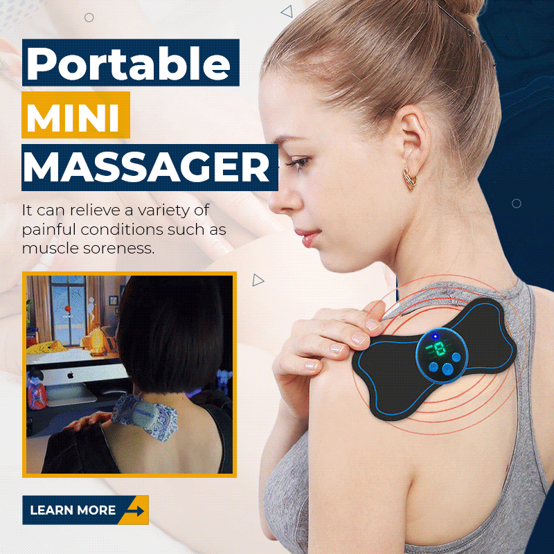 🎉Nieuwjaars Cadeau 50% KORTING!🛋️ Draagbare mini-massager: 6 standen + microstroom – ontspan overal (nek, schouders & meer)