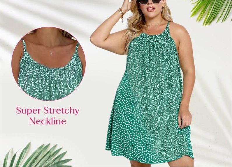 🎁Nieuwe, trendy halterjurk met print uit 2026🔥50% KORTING🔥
