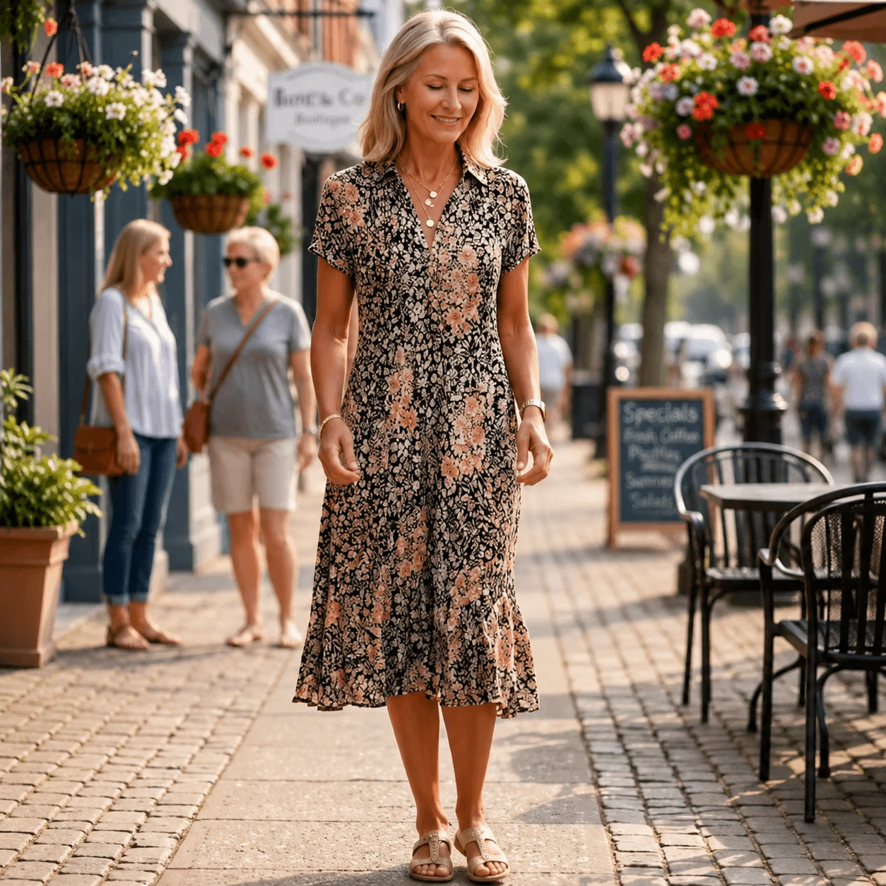Moira™ | Elegante Midi Jurk Met Buikcamouflerend Design