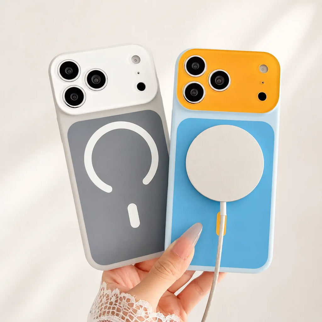 💥Meer dan 50.000 verkocht!📱Trendy iPhone-hoesje, nu in de aanbieding | Dopamine Color Block MagSafe-hoesje – Ultraslank, mat, hard PC-hoesje voor de iPhone 17 Pro Max