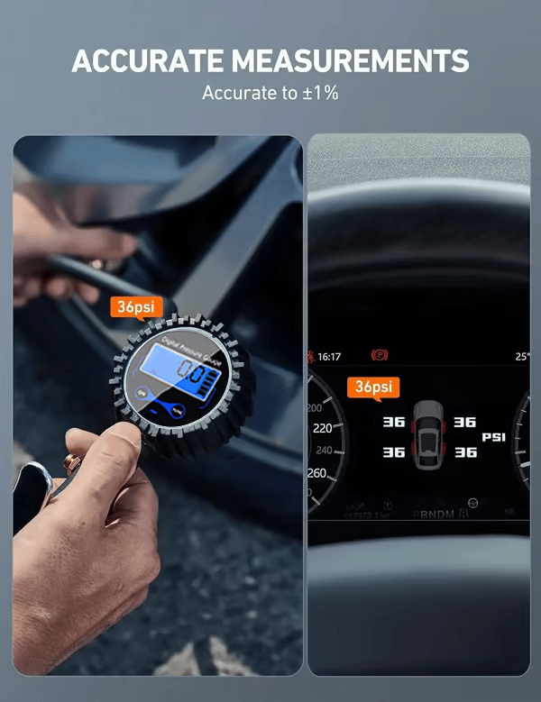 🔥Nieuw binnen 50% KORTING🎁  - 🏎️  Digitale bandenspanningsmeter met manometer