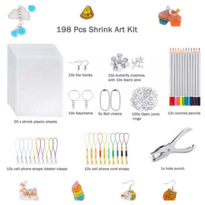 🎁2026 Nieuw binnen 50% KORTING💥DIY Shrinky Dinks sleutelhangerset, kunstactiviteiten voor kinderen en feestartikelen