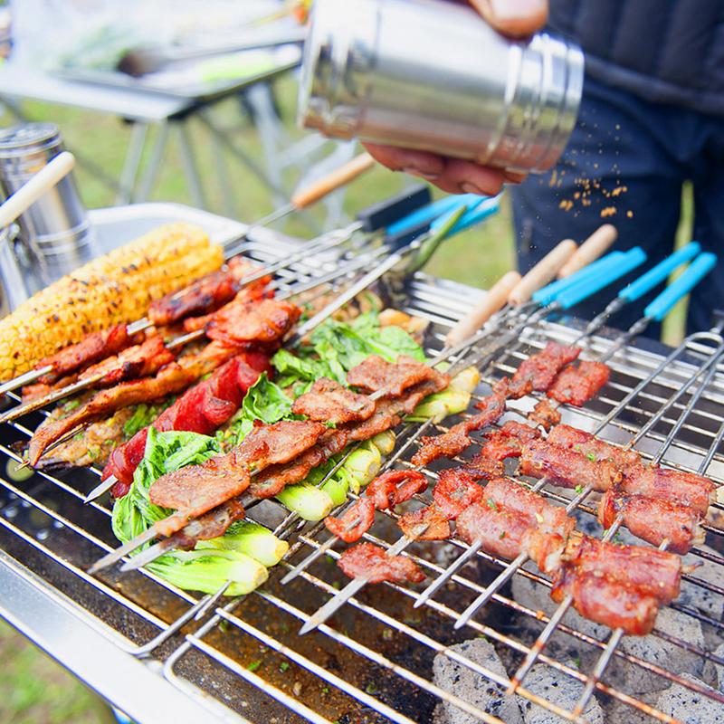 🟔 50% KORTING! 🍖 Opvouwbare buitenbarbecue van roestvrij staal – Compact, duurzaam en perfect voor kamperen, in de tuin en barbecuefeestjes 🏕️
