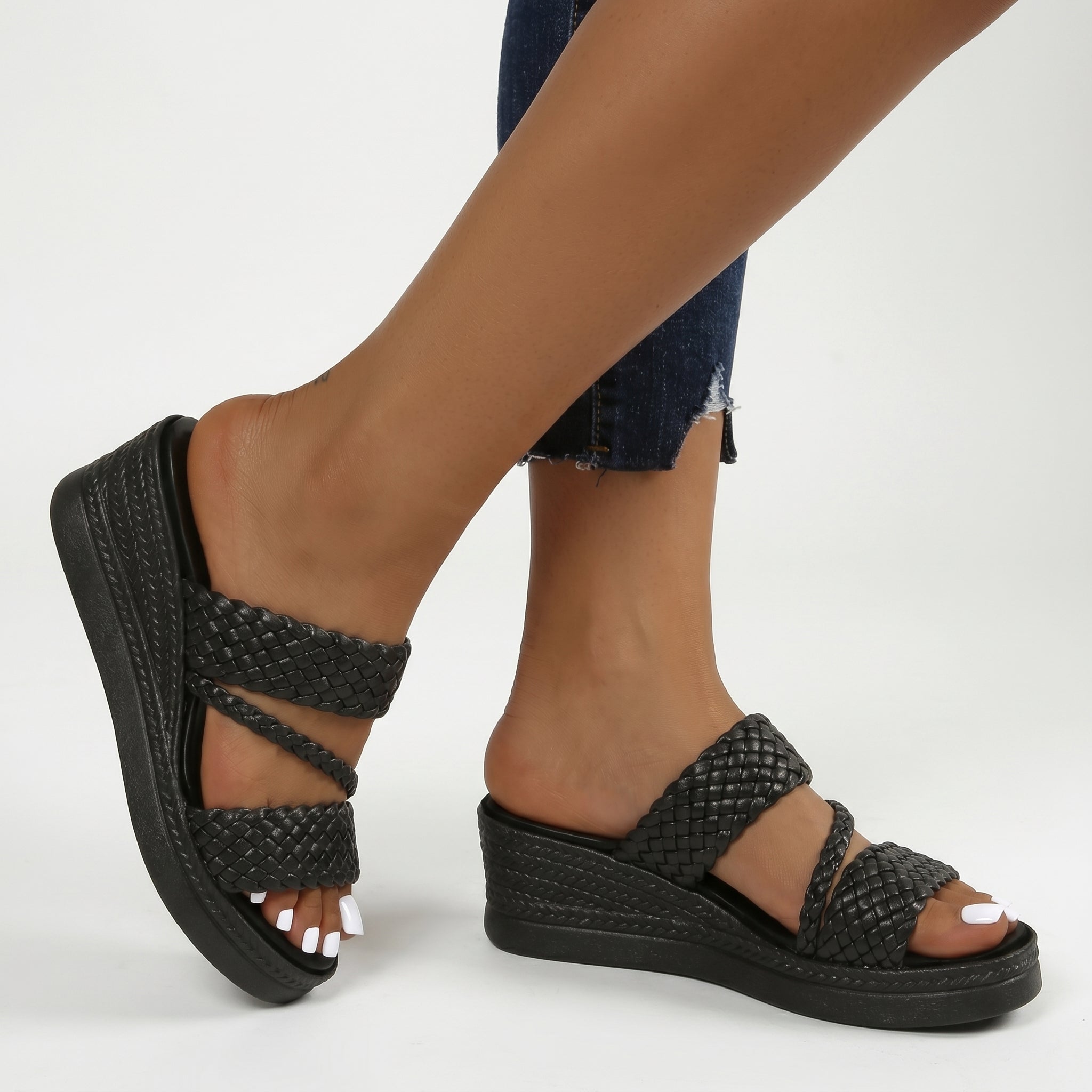 Diana - Sandalen met Vlechtbanden