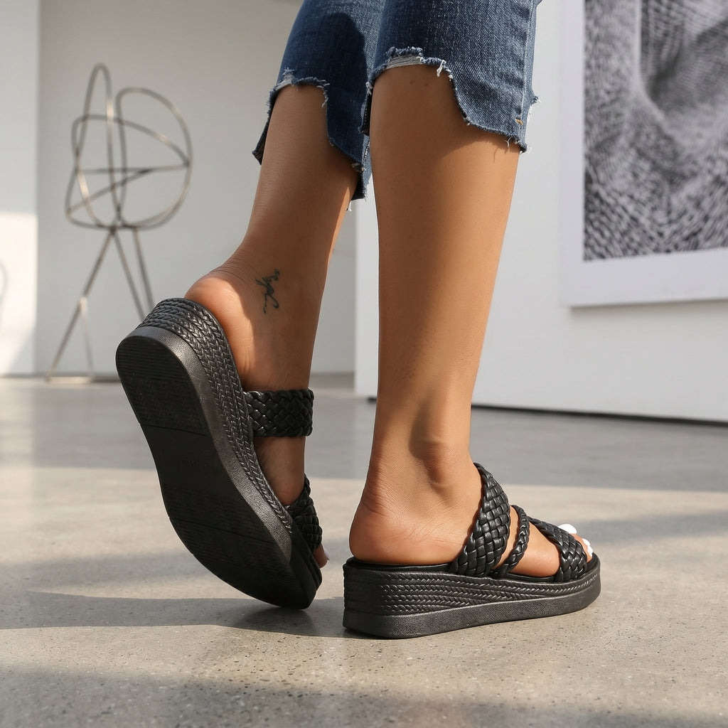 Diana - Sandalen met Vlechtbanden