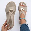 Gabriela - Platte Sandalen met Metaal Detail