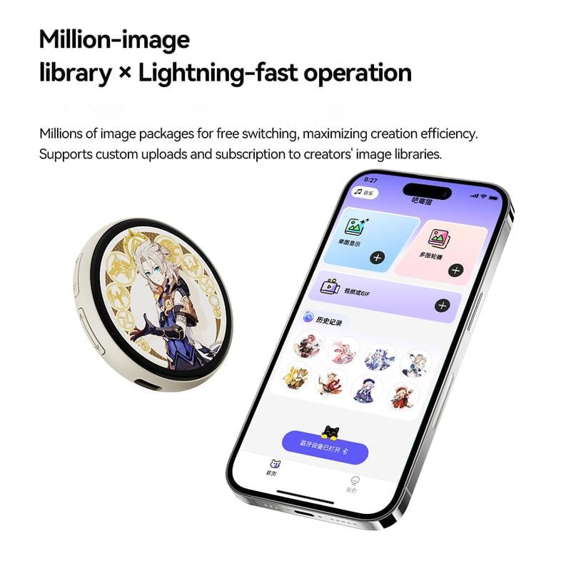 🎁2026 Nieuw binnen 50% KORTING💥⚡Meer dan 50.000 verkocht!💕🔥Digitale badge met foto-, video- en GIF-display, schermpins, pixeltouchscreen, lichtgewicht, 500mAh