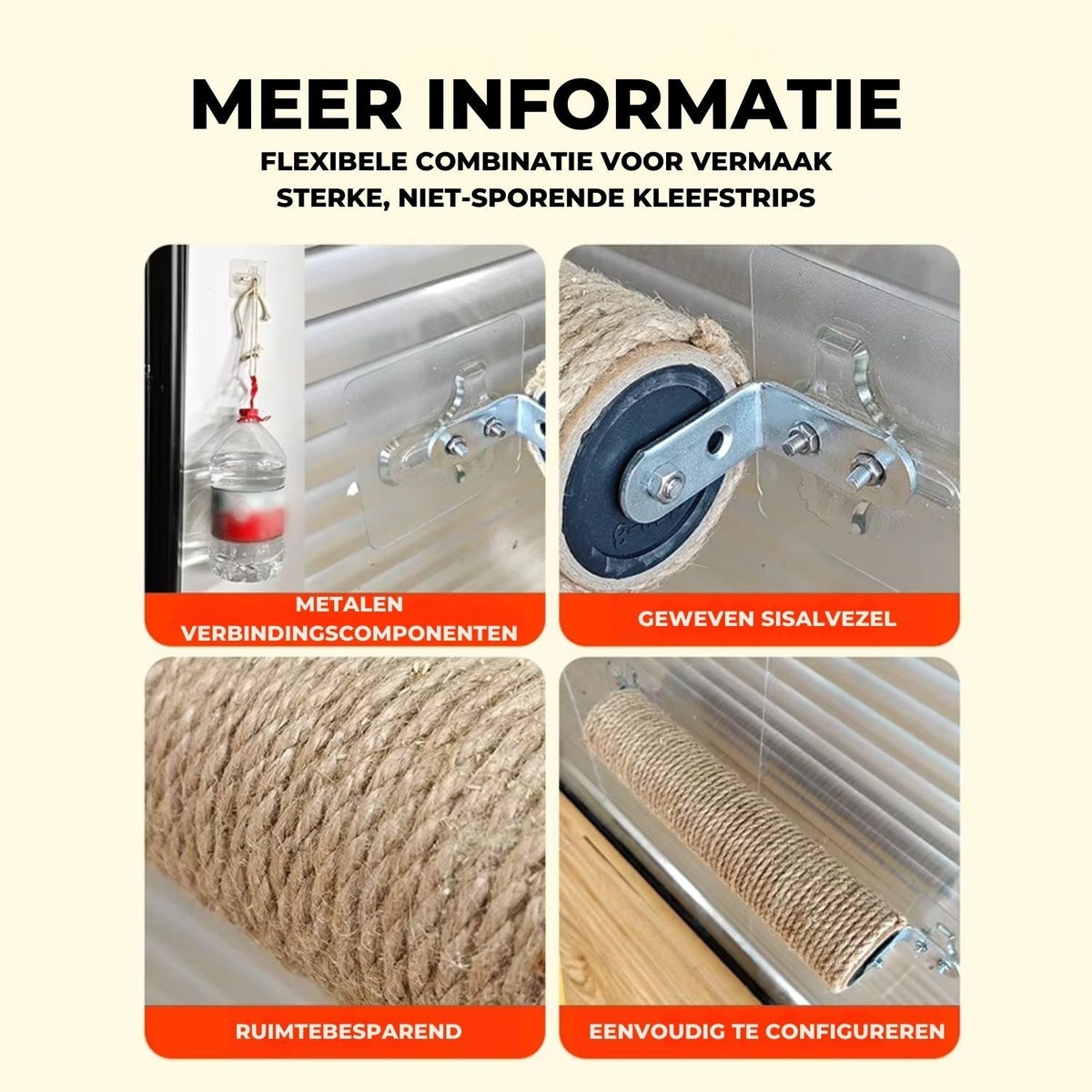 Krabpaal Muurbevestiging 30cm