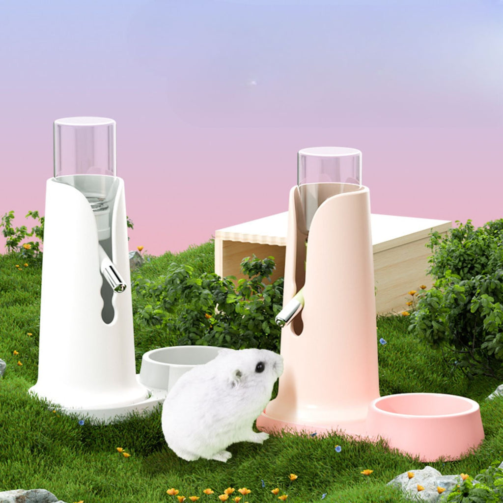 Hamster Drinkfles Houder en Voerbakje | Lekvrij Waterflesje Voor Hamster