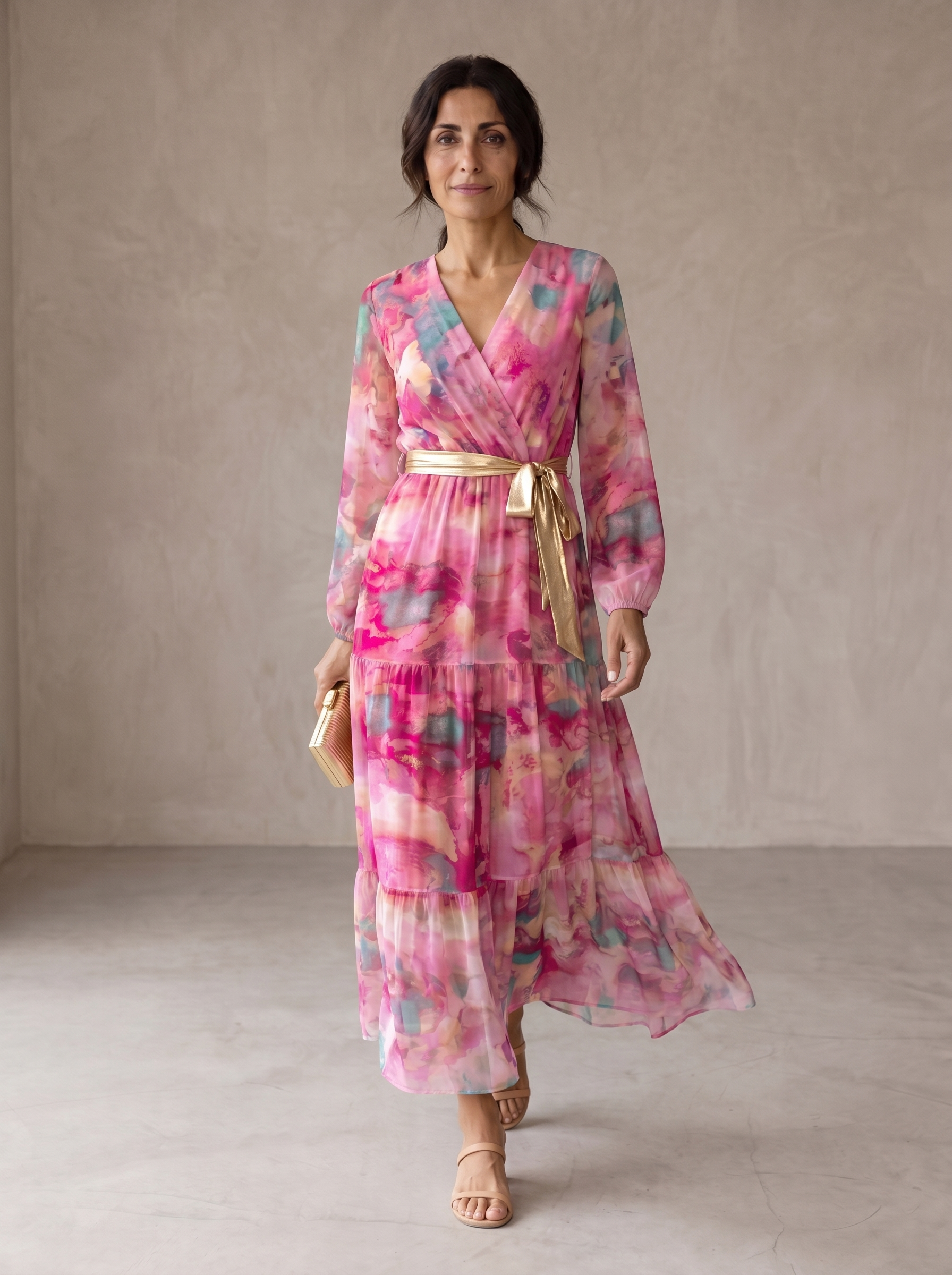 Hazel | Wikkeljurk met bloemenprint