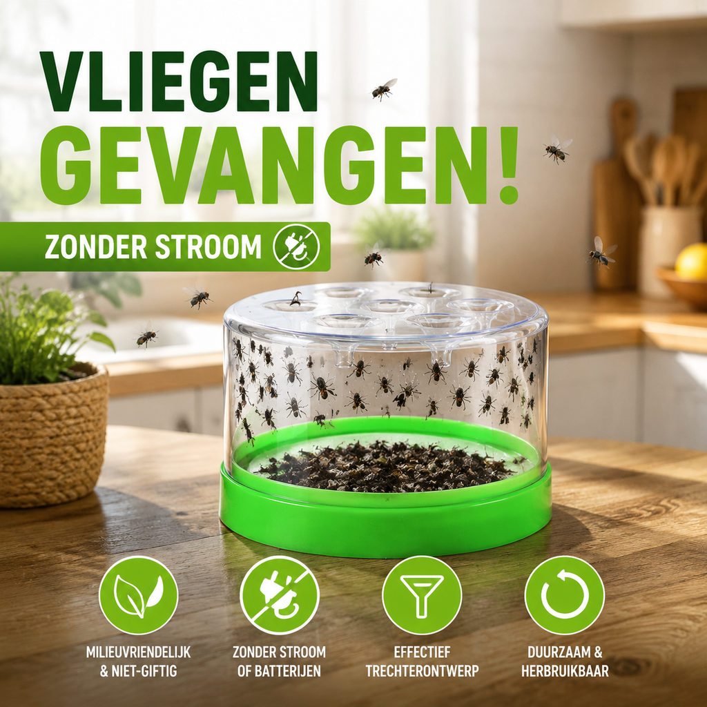 🪰 Vliegenvanger zonder elektriciteit – herbruikbaar, effectief en milieuvriendelijk! Weg met die beestjes! 🌿