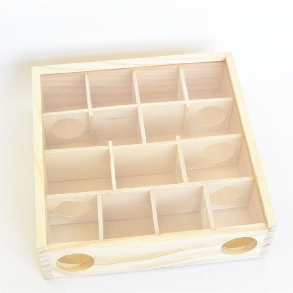 Houten Hamster Doolhof | Slim Spel Speeltje Met Glasplaat