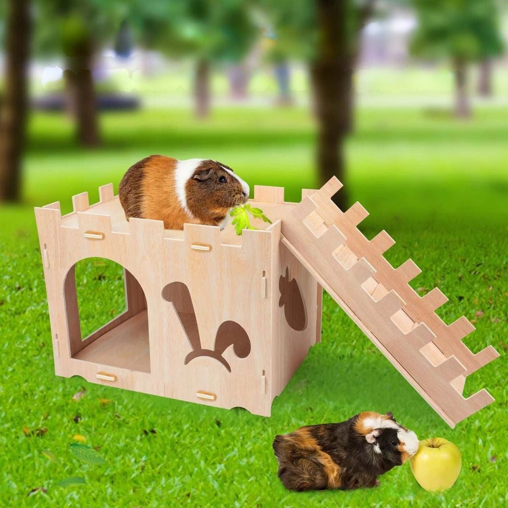 Houten Konijnenhuis | Creatief, Afneembaar & Leuk Schuilplaats voor Konijnen