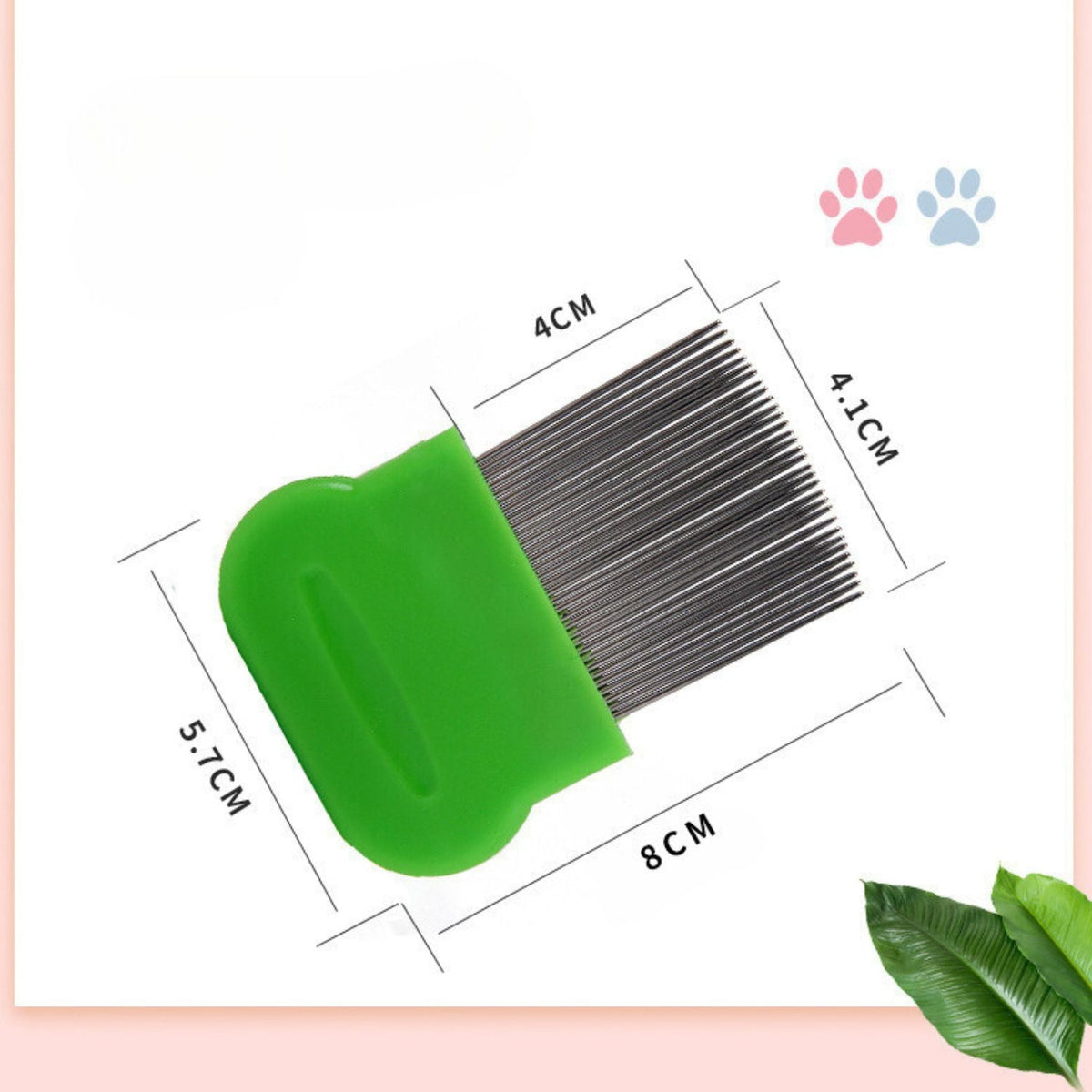 Vlooienkam met lange naalden voor honden en katten