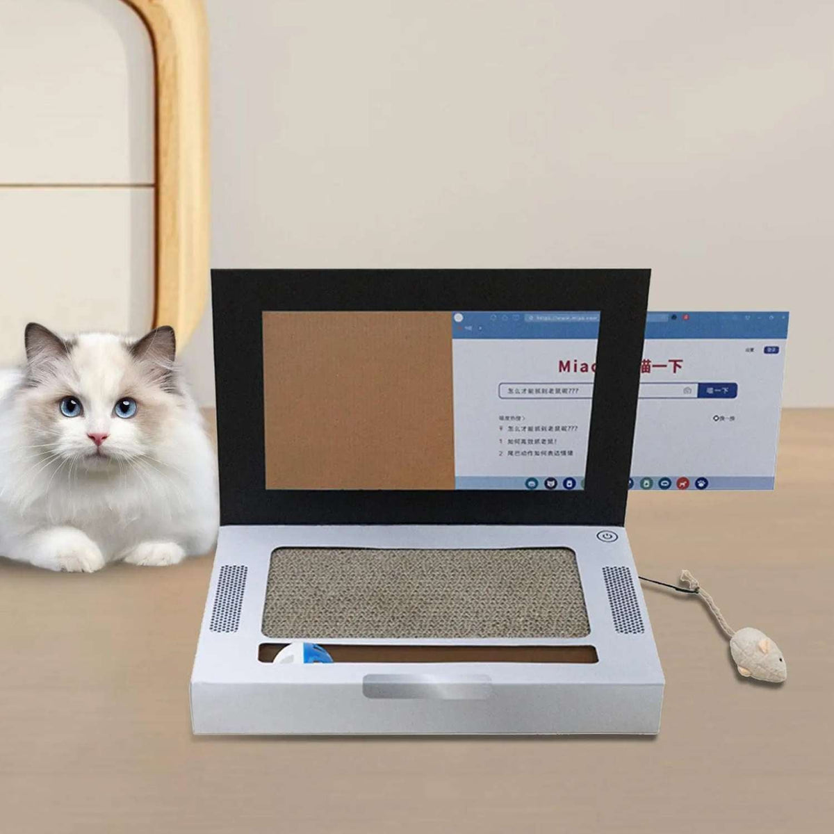 Kat Laptop-Stijl Krabplank van karton