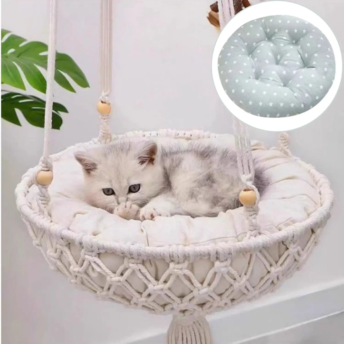 Katten Hangmand Touw | Comfortabele Katoenen Schommel