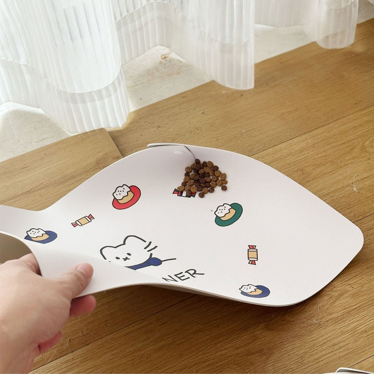 Voerbak Placemat PU Leer | Anti-Slip & Waterdicht Voeroppervlak