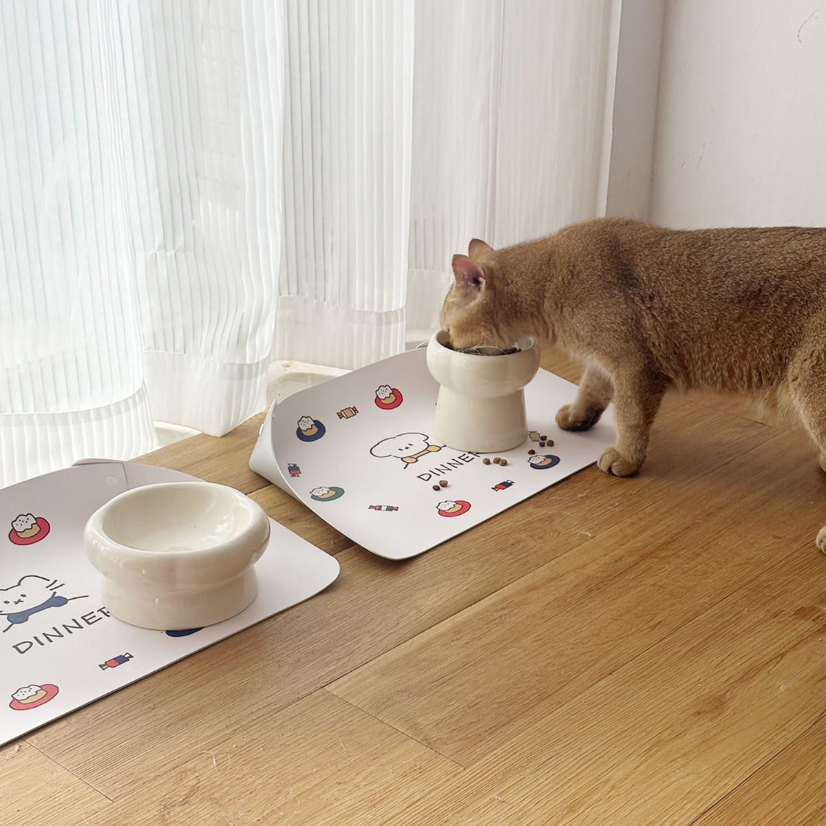 Voerbak Placemat PU Leer | Anti-Slip & Waterdicht Voeroppervlak