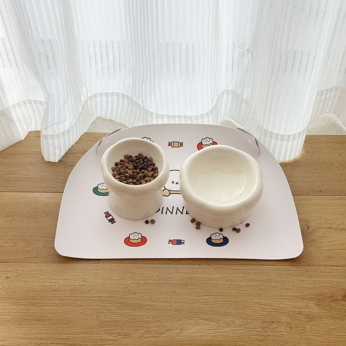 Voerbak Placemat PU Leer | Anti-Slip & Waterdicht Voeroppervlak