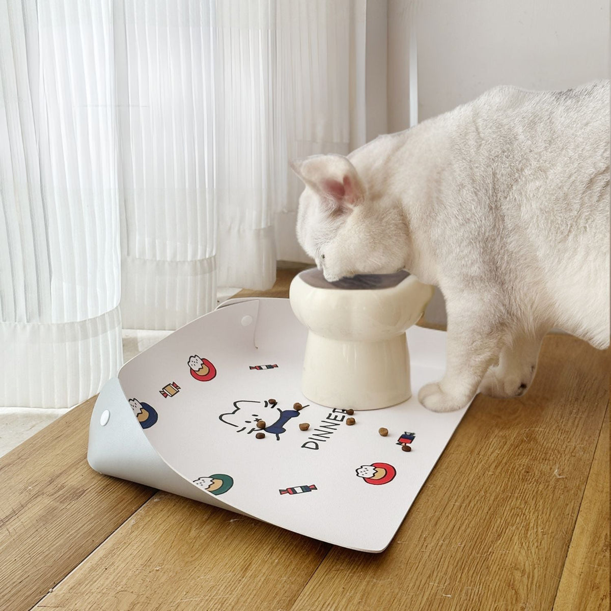 Voerbak Placemat PU Leer | Anti-Slip & Waterdicht Voeroppervlak