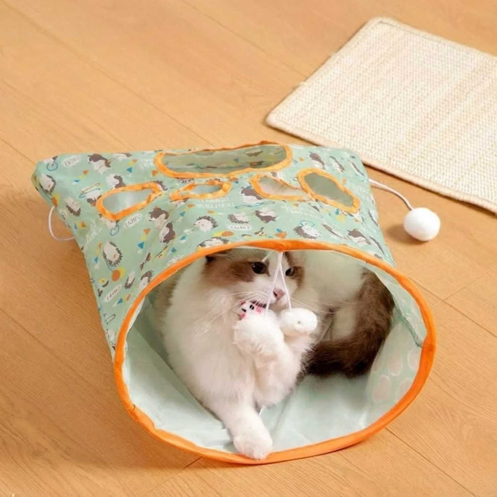 Katten Tunnelzak met Knisper | Zelfspel & Jachtplezier