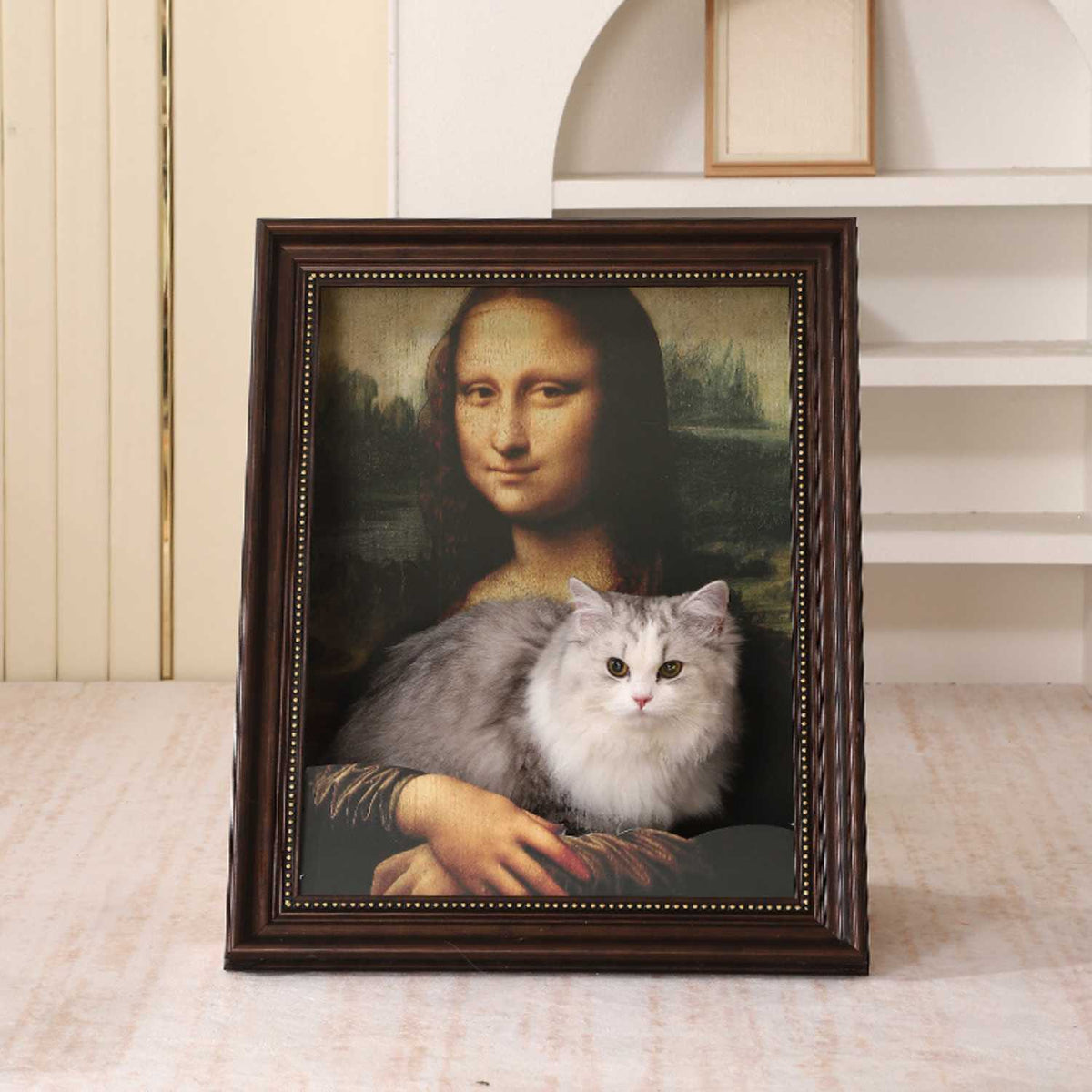 Kattenkrabplank & Fotolijst 3D Olieverf | Krabplank 3D Schilderij