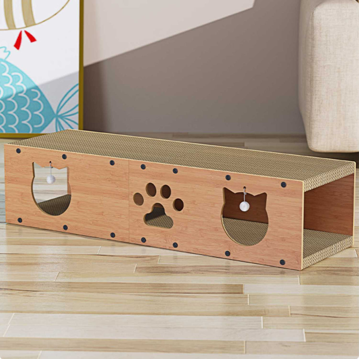 Kattentunnel Krabplank Hout | Speelton & Bed alle Seizoenen