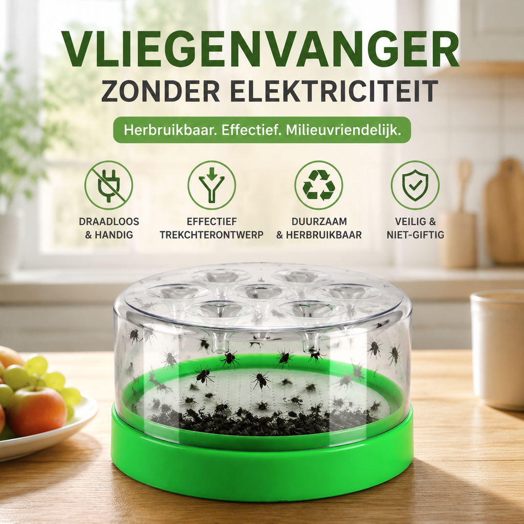 🪰 Vliegenvanger zonder elektriciteit – herbruikbaar, effectief en milieuvriendelijk! Weg met die beestjes! 🌿