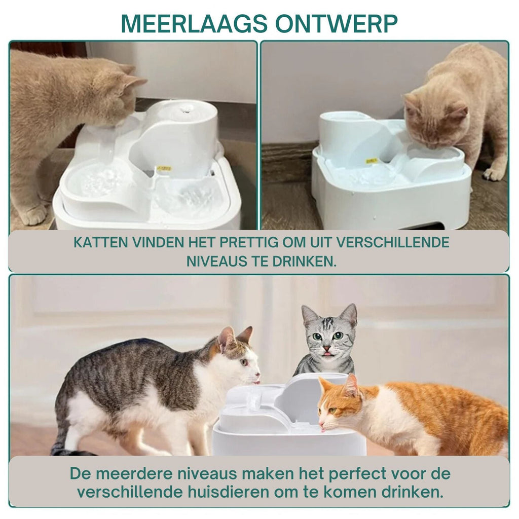 4-laags Waterfontein Voor Katten En Honden