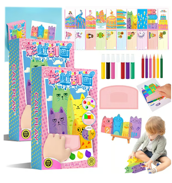 🎅20-delige set DIY Regenboog Kras Kerst Schilderij