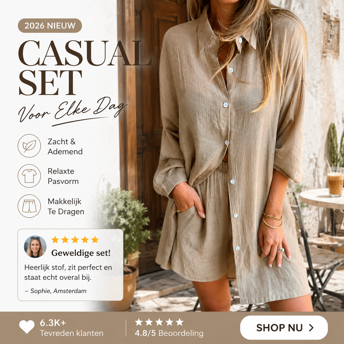 🔥2026 Vrouwen Fashion Street Casual Effen Shirt Lange Mouwen Set