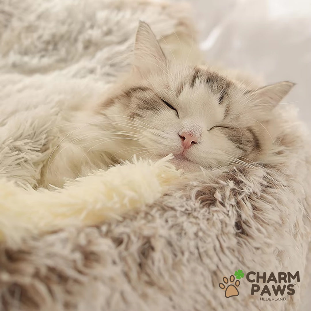 CharmPaws® Luxe Kalmerend Slaapnest - Voor Katten & Kleine Honden