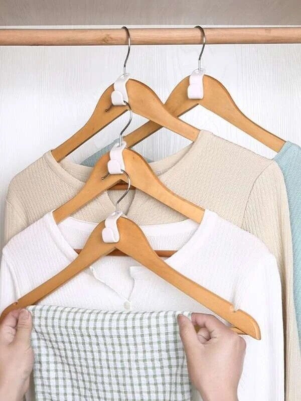 👚 Ruimtebesparende Kleerhanger Connectorhaken – Verdubbel je Kast­ruimte in Seconden | Perfect voor Kleine Kasten