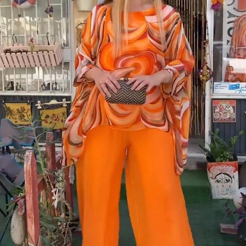 🎁2026 Nieuw binnen 50% KORTING💥💃Dames zomer kleurrijke coole chiffon 2-delige set❄️